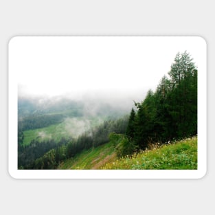 Low Cloud Over Carnic Alps Near Sauris Sticker